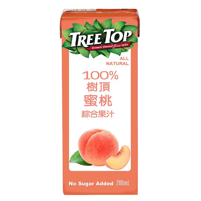 《treetop》树顶100%蜜桃综合果汁利乐包(200mlx24入)