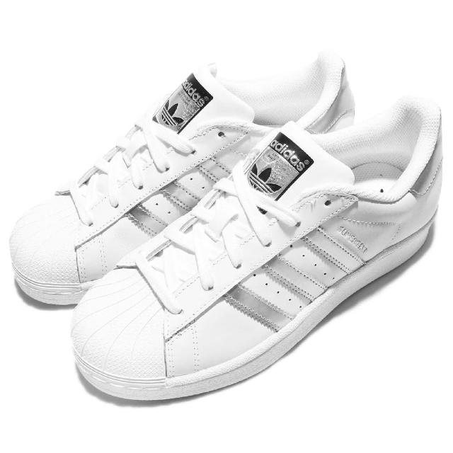 【adidas 爱迪达】superstar 女鞋 爱迪达 originals 低筒贝壳头 白银