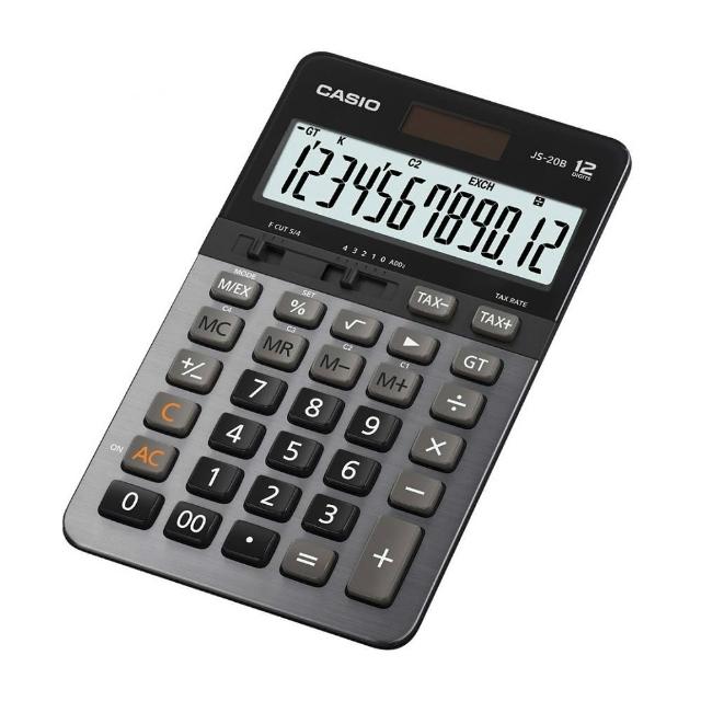 【casio卡西欧】12位数双电源顶级商用计算机(js-20b)