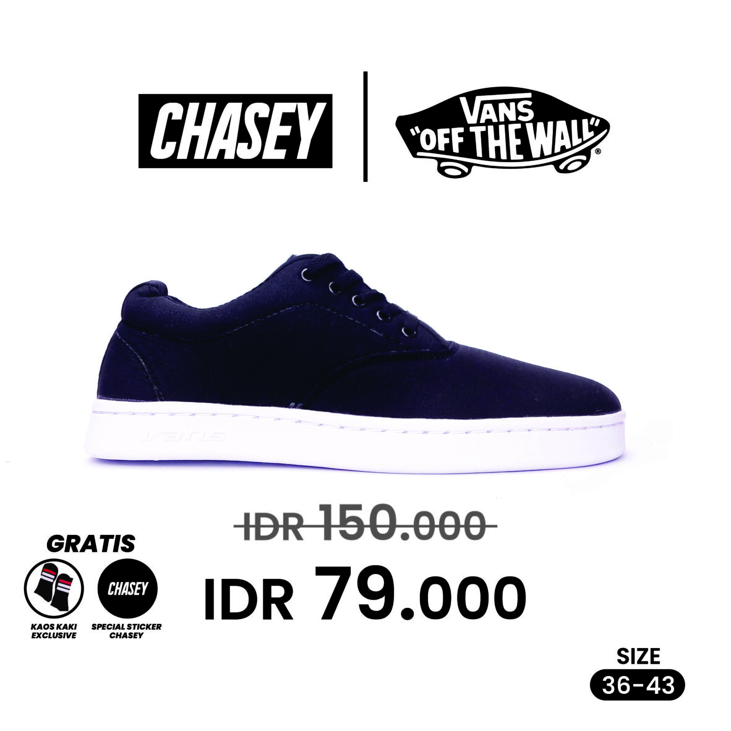 vans authentic hitam putih