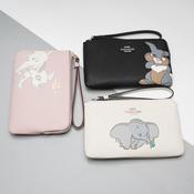 disney x coach corner zip wristlet with tiana