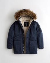 grey fur lined parka