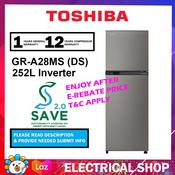 toshiba 252l 2 door inverter refrigerator gra28mss