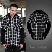 Harga Flannel Hoodie Double Layer Pria 
