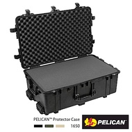 美國 PELICAN 1650 輪座拉桿氣密箱-含泡棉(黑)