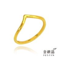 【金緻品】黃金尾戒 快樂動人 0.48錢(金飾 9999純金 黃金女戒指 金戒子 防小人 線戒 流線 簡約款)