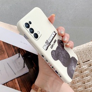 Supeso Casing Ponsel Mode Jalanan, Casing Ponsel Pola Samping Beruang Kekerasan untuk Oppo Reno 5 5G 4G Reno 5 Pro Reno 6 Pro Reno 6 Reno 2 Reno 6.4