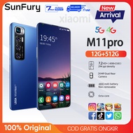【handphone promo】RAM 12GB+ROM 512GB Ponsel M11 Pro 7.2 Inci 21MP + 42MP Kamera Dual SIM Card face ID Android Smartphone 5600MAh Ponsel m10 Ponsel Pintar HP 5.8 Inci RAM 4GB + ROM 64GB, Pengisian Cepat, Ponsel Pintar Kamera smart phone hp murah 500 ribuan