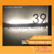 Stainless Steel LED 3D Floating House Number Plate