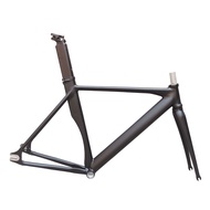 ♧▥♀Single speed fixie bike frame 52cm fixed gear bike frame matte black fixie bike frame  Aluminum f