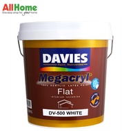 【Ready Stock】▣DAVIES DV-500 Megacryl Flat Latex Paint White 16L