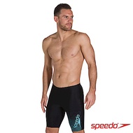 SPEEDO 男 運動及膝泳褲 Gala Logo 黑/海藍