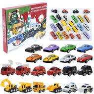 Advent Calendar 2022 Toy Car Set of 24 Kids Building Blocks Vehicles Advent Calendar Boys Kids Party Favor Gifts handy
