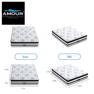 AMOUR Lullaby  - Pocket Spring 13.8 Inch Mattress (Queen/ King Size Available)