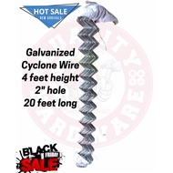 Galvanized Cyclone Wire 4feet height x 2" hole x 20 feet long