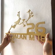 3D Premium Solid Metal House Number Lettering Alphabet Minimalist Design Nombor Rumah Address Sign Buatan Malaysia