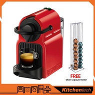 Kitchentech Nespresso C40-ME-RE-NE Inissia Coffee Machine Ruby Red [FREE CAPSULE RACK]