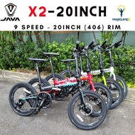 SG Ready Stock Java X2 20 INCH 9 SPeed Decaf Gear 406 Rim Light Weight Folding Bike - Magiclamp 123