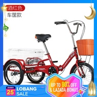 Middle-Aged and Elderly Pedal Tricycle Leisure Travel Pedal Variable Speed Tricycle Elderly Adult Scooter