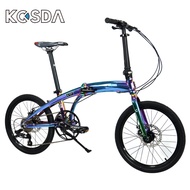 Kosda Ksd-8 Foldable Bicycle 20 Inch 8 Speed Folding Bike Aluminum Alloy Double Disc Brake Bike Portable Small Wheel Bik