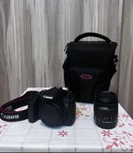 Canon 800d with 18-55mm lens and shoulder bag