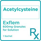 EXFLEM Acetylcysteine 600mg Granules 1 Sachet [PRESCRIPTION REQUIRED]