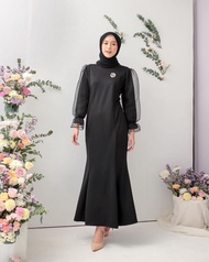 Gamis Pesta Terbaru Davea Dress Muslim Model Duyung Bahan Scuba Organza Baju Kondangan Maxi Dres Muslimah Bridesmaid Wisuda Longdress Maxy Mermaid Polos Polka Tebal Hitam Putih Mocca Murah Modern Busana Muslimah Terlaris 2021 2022