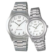 【CASIO 卡西歐 對錶系列】不鏽鋼錶帶_指針_情人對錶(MTP-1128A+LTP-1128A)
