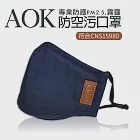 【AOK】防空汙(防PM2.5)布面口罩/片-質感深藍-M大人