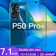 【hp murah dibawah 1 juta ram 12】 P50 Pro handphone promo 512GB 7.1 inch FHD+ Asli 6800mAh 24MP+50MP HD Garansi resmi promo Bisa COD Cicilan gaming phone PUBG 8+256GB 6/128GB