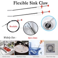 Sink Claw Drain Claw Pipe 60cm 90cm Toilet Kitchen Clog Hair Remover Alat Cuci Singki Tersumbat Saluran Paip Rambut