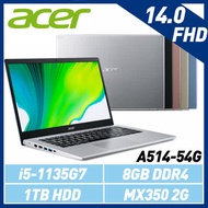 Acer 宏碁 Aspire 5 A514-54G(14吋/i5-1135G7/8G DDR4/1TB HDD/MX350 2G)