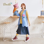 【Dailo】怪獸圖案拼接女無袖-外套(二色/版型適中)
