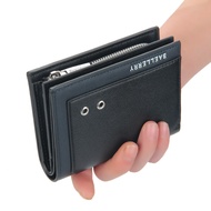Business Men Wallet PU Leather Bifold Zipper Short Card Wallet