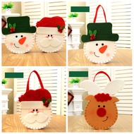 B-F Creative Christmas Candy Bag Non-woven Fabric Cute Cartoon Santa Claus Snowman Elk Handbag Hanging Gift Bags