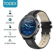 Todex ดูสมาร์ท cf19 1.3 นิ้วแบบเต็มหน้าจอสัมผัส IP67 กันน้ำสุขภาพเรียลไทม์แบบไดนามิกตรวจสอบกล้องควบคุมธุรกิจสมาร์ทกีฬานาฬิกาสำหรับ Apple / Android