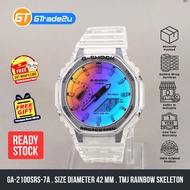 Original G  Shock GA-2100SRS-7A Digital Tmj Rainbow Skeleton Watch [READY STOCK]