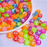 Alphabet Beads Manik Abjad Huruf Hiasan Jelly Beads Mix A-Z