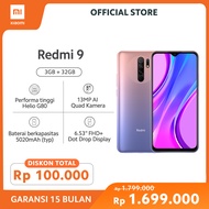 Xiaomi Redmi 9 (3GB+32GB) 13MP Quad Kamera Helio G80 Layar 6.53 FHD+ Baterai 5020mAh Garansi Resmi