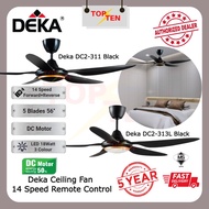DEKA DC2-311 / DC2-313L 56" Ceiling Fan With Light 14 SPEEDS Forward And Reverse DC MOTOR CEILING FAN WITH LIGHT DC2 311 / DC2 313