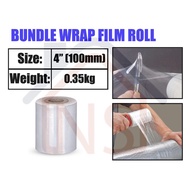 Small Stretch Film Bundle Wrap Roll 4 Inch (100mm) Width / Shrink Wrap / Baby Roll