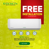 EVEREST SPLIT TYPE WALL MOUNTED INVERTER AIRCON with remote control 1.5 HP - ETIV15BSTR3-HF