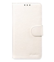 Samsung Galaxy Note 5 Wallet Book Type 高級真皮革手機套 - 白色荔枝紋