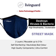Livinguard Reusable Antiviral STREET Mask - 2 Layered (Use up to 210 days) Protected by Livinguard Mask
