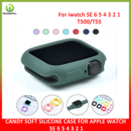 เคสซิลิโคนนิ่มสำหรับApple Watch Band Series5,ที่ป้องกันสายรัดข้อมือI Watchซีรี่ส์1 2 3 4 40มม. 44มม. สายรัดเสริม42มม. 38มม. เลือกสีได้เคสป้องกันซิลิกาเจลใส่ได้พอดีกับตัวเรือนบางเฉียบ