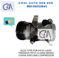 ALZA TYPE FOR MYVI LAMA PERODUA MYVI 1.3 2006 DENSO CHINA AIRCOND COMPRESSOR