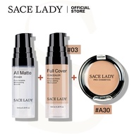 SACE LADY Make Up Set เซ็ตเตรียมผิวสวยก่อนแต่งหน้า ไพรเมอร์ คอนซีลเลอร์ ปกปิดรอยดำรอยแดง รอยคล้ำใต้ตา พร้อมเบลอรูขุมขน Face Primer Base + Concealer Corrector Cream เครื่องสำอางแต่งหน้า