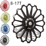 Soccerhouse Derailleur Keramik Sepeda, Bearing Roda Pulley Jockey Belakang 8-17T Roller Panduan