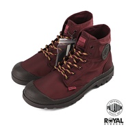 Palladium Pampa 酒紅色 雨傘布 橘標 防水 輕量 高統 休閒鞋 男女款 NO.B0938【新竹皇家 76117-566】