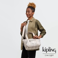 【KIPLING】溫柔奶油格紋手提側背包-ART MINI